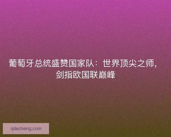 葡萄牙总统盛赞国家队：世界顶尖之师，剑指欧国联巅峰